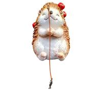 Hedgehog Tree Statue - Creative Compact Ornament Realistic Fishing Scene - Waterproof Lawn Ornaments For - for Patio Balcony TreeLawn Aquarium Office Family Friends