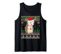 Hedgehog Ugly Christmas Sweaters Holiday Santa Cute Xmas Tank Top
