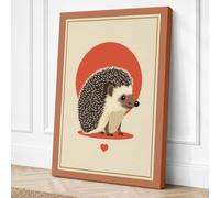 Hedgehog Under Sun Canvas Wall Art Print 18x12 Inch (46 x 30 cm)