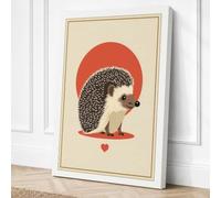 Hedgehog Under Sun Canvas Wall Art Print 18x12 Inch (46 x 30 cm)