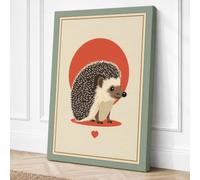 Hedgehog Under Sun Canvas Wall Art Print 18x12 Inch (46 x 30 cm)