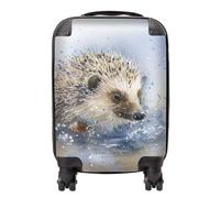 Hedgehog Watercolour Suitcase Warren Reed - Designer Brown Mini Cabin