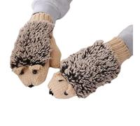 Hedgehog Winter Gloves - Plush and Warm Mittens for Women, Perfect for Cold Weather | Enjoy the Winter Chill with Our Adorable Knitted Fingerless Gloves for Comfort and Spa