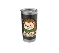 Hedgehog with Candy Cane Stainless Steel Insulated Tumbler
