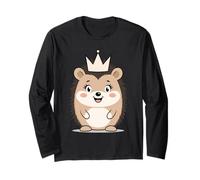 Hedgehog with Crown Illustration Long Sleeve T-Shirt
