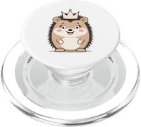 Hedgehog with Crown Illustration PopSockets PopGrip for MagSafe