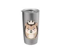 Hedgehog with Crown Illustration Stainless Steel Insulated Tumbler