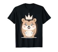 Hedgehog with Crown Illustration T-Shirt