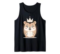 Hedgehog with Crown Illustration Tank Top