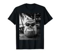 Hedgehog with Sunglasses and Coconut Drink T-Shirt