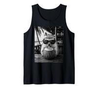 Hedgehog with Sunglasses and Coconut Drink Tank Top