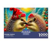 Hedgehog1000 Puzzles for Adults Jigsaw Puzzles Beautiful Decoration Puzzle Colourful Challenging Cute Animal Theme Brainteasing Adults Jigsaw Puzzle 38x26cm/1000pcs Educational Games
