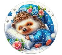 HedgehogJigsaw Puzzles 1000 Pieces for Adults Round Cute PetCreative Challenging Puzzle Toy1000pcs (67.5x67.5cm)