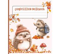 Hedgehogs in Autumn: Narrow Ruled Notebook: Perfect for Notes, Lists, School & Cozy Seasonal Vibes