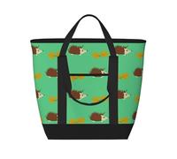 Hedgehogs & Leaves,Lunch Bags Large Capacity Insulated Tote Bag For Women Men Work Picnic Travel