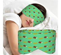 Hedgehogs & Leaves, Sleep Mask for Home Travel, Full Eye Covers Light Blocking Eye Mask Sleep Eye and Ear Muffs