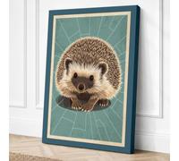 Hedgehog's Radiant Gaze Canvas Wall Art Print 18x12 Inch (46 x 30 cm)