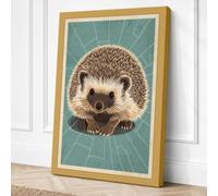 Hedgehog's Radiant Gaze Canvas Wall Art Print 18x12 Inch (46 x 30 cm)
