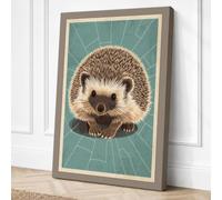 Hedgehog's Radiant Gaze Canvas Wall Art Print 18x12 Inch (46 x 30 cm)