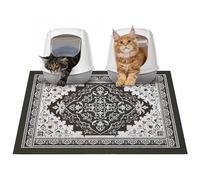 Hedgeink Cat Litter Mat Litter Trapping Mat, Non-Slip Waterproof Cat Litter Tray Mat Washable Soft on Paws Urine Proof Floor Protector for Indoor Kitten,85 x 57 cm