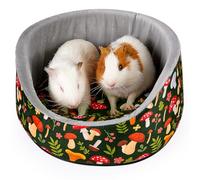 Hedgeink Guinea Pig Bed Soft Cat Beds Sleeping Nest with Thick Removable Mat Rabbit Beds Machine Washable Guinea Pigs Accessories, Round Cuddler Cup Bed for Rabbit Ferret Hamster Chinchilla