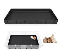 Hedgeink Guinea Pig Cage Liner with Velcro Waterproof Rabbit Bedding with Tarp Bottom Cage Liner for Hamster Suitable for C&C Grids Cage, Not Include Cage for Guinea Pig, Hamster, Bunny, Black
