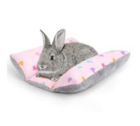 Hedgeink Rabbit Bed 15"X14"Thickened and Soft Bunny Bed Washable Cuddle Cushion Plush Mat Double-Sided Plush Small Pet Flop Mat Cotton Pillow for Rabbit