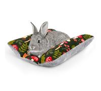 Hedgeink Rabbit Bed 15"X14"Thickened and Soft Bunny Bed Washable Cuddle Cushion Plush Mat Double-Sided Plush Small Pet Flop Mat Cotton Pillow for Rabbit
