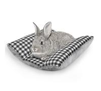 Hedgeink Rabbit Bed 15"X14"Thickened and Soft Bunny Bed Washable Cuddle Cushion Plush Mat Double-Sided Plush Small Pet Flop Mat Cotton Pillow for Rabbit