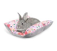 Hedgeink Rabbit Bed 15"X14"Thickened and Soft Bunny Bed Washable Cuddle Cushion Plush Mat Double-Sided Plush Small Pet Flop Mat Cotton Pillow for Rabbit