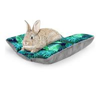 Hedgeink Rabbit Bed 15"X14"Thickened and Soft Bunny Bed Washable Cuddle Cushion Plush Mat Double-Sided Plush Small Pet Flop Mat Cotton Pillow for Rabbit