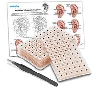 Hedigon Ear Seeds Auricular Sticker kit,Acupuncture Kit Acupressure with Ears Seed 420 Pcs, Ear Chart, Tweezer