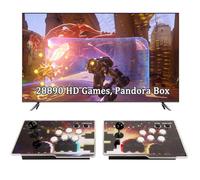 Hedlaoy 28890 Games 3D Pandora Box Arcade Game Console,Retro Video Game Machine for TV PC Projector, 1280x720 HD Output,Search/Save/Hide/Pause Games,Support 4 Players,Two Splited Joysticks.