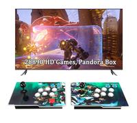 Hedlaoy 28890 Games 3D Pandora Box Arcade Game Console,Retro Video Game Machine for TV PC Projector, 1280x720 HD Output,Search/Save/Hide/Pause Games,Support 4 Players,Two Splited Joysticks.