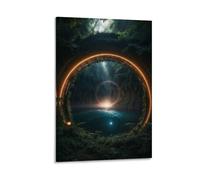 Hedlektio Bridge to Another World Poster Landscapes Canvas Art Painting Office Home Wall Decor Gifts 20x30inch(50x75cm)
