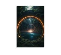 Hedlektio Bridge to Another World Poster Landscapes Canvas Art Painting Office Home Wall Decor Gifts 12x18inch(30x45cm)