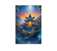 Hedlektio Chinese Landscape Poster Landscapes Canvas Art Painting Office Home Wall Decor Gifts 20x30inch(50x75cm)