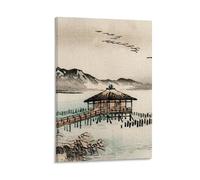 Hedlektio Cottage By The Sea Poster Landscapes Canvas Art Painting Office Home Wall Decor Gifts 08x12inch(20x30cm)