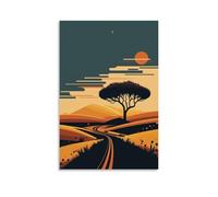 Hedlektio Echoes of Nature Poster Landscapes Canvas Art Painting Office Home Wall Decor Gifts 16x24inch(40x60cm)