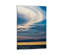 Hedlektio The Edge of A Storm Blowing in from Across Lake Michiga ... Poster Landscapes Canvas Art Painting Office Home Wall Decor Gifts 20x30inch(50x75cm)