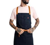hedley & bennett Crossback Apron - Crossback Chef Apron with Pockets - 100% Cotton Twill, 8oz - Midnight Blue