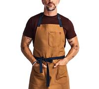 Hedley & Bennett Denver Brown Essential Apron- Professional Chef Apron with Pockets and Adjustable Bib Strap for Cooking & Grilling,Kitchen Aprons for Men & Women, Denver Brown, Default