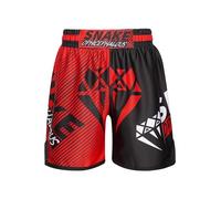 Hedmy Kids Boys Girls Muay Thai Shorts Boxing Trunks MMA Cage Fighting Grappling Martial Arts Kickboxing Shorts Type C 7-8 Years
