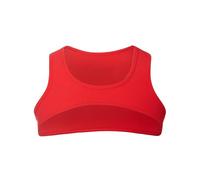 Hedmy Men's Gym Workout Body Chest Harness Costumes Sports Bras Half Crop Top Sleeveless Muscle Vest Activewear T-Shirt Red S