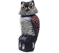 Hedoc Fake Owl Decoys to Scare Birds Away, Rotating Head Sculptures, Nature Enemy Scarecrow Plastic Statues, Pest Repellent, Bird Control and Pigeon Deterrent Outdoor Yard, Garden Protectors