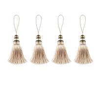 HedongHexi 4 Pack Tassel Key Tassel with Loops, Handmade Tassel Craft, DIY Accessories for Home Decoration
