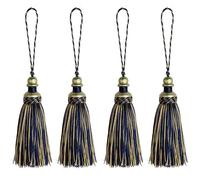 HedongHexi 4 Pack Tassel Key Tassel with Loops, Handmade Tassel Craft, DIY Accessories for Home Decoration