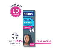 Hedrin Once Liquid Gel, Fast & Effective Lice & Nit Treatment, Kills Head Lice & Eggs, Clinically Tested, Suitable for Adults & Children, 1 x 250ml (10 x 25ml Treatments)