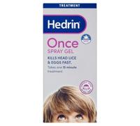 Hedrin Once Spray Gel 100ml - Head Lice Treatment, Nits Treatment, Kills Headlice and Eggs in 15 Minutes
