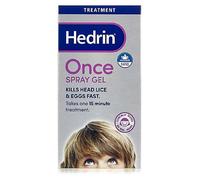 Hedrin Once Spray Gel, Fast, No Fuss Lice & Nit Treatment, Kills Head Lice & Eggs in 5 Minutes, Clinically Tested, Suitable for Adults & Children, 60ml, 2 x 30ml treatments